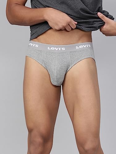 Levi's Men's Cotton Briefs - Grey - Image 2