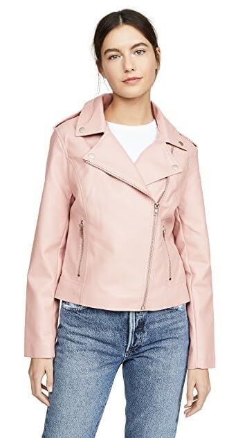 Women's Black Biker Leather Jacket - Image 2