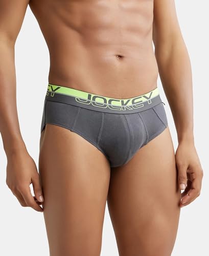 Jockey Men's Asphalt Solid Brief - Cotton - Image 2