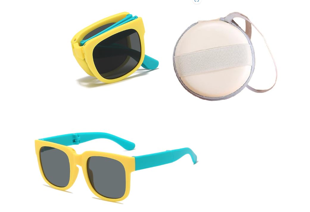 DC DECORIO Kids Foldable Sunglasses - Yellow