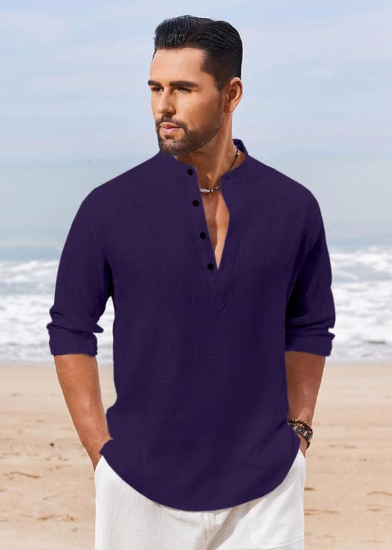 Zartha Purple Casual Kurta for Men - Image 5