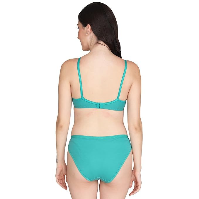 MK 3-Piece Lingerie Set for Women - Sage Green, Blush Pink, Navy Blue - Image 4