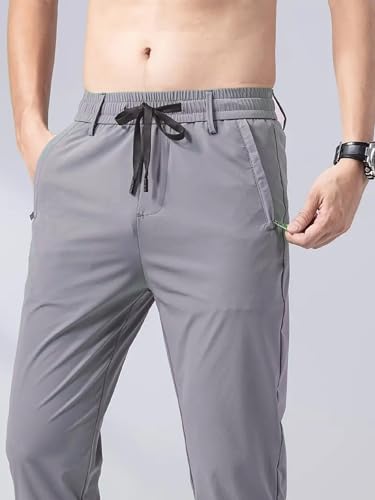 Lymio Men's Casual Trousers - Grey - Image 3