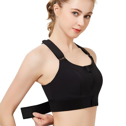 Fabluk High-Impact Sports Bra for Women - Criss Cross Back