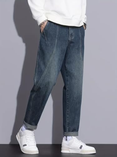 GRECIILOOKS Men Denim Jeans - Grey - Image 3