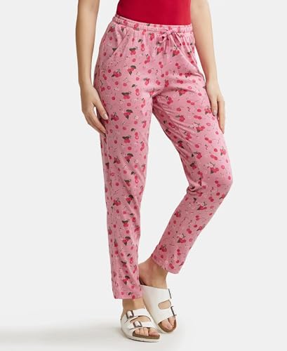 Jockey Women's Printed Pyjama Set with Lace Trim - Image 2
