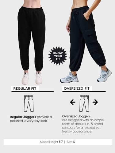 Bewakoof Women Solid Oversized Joggers - Black - Image 3