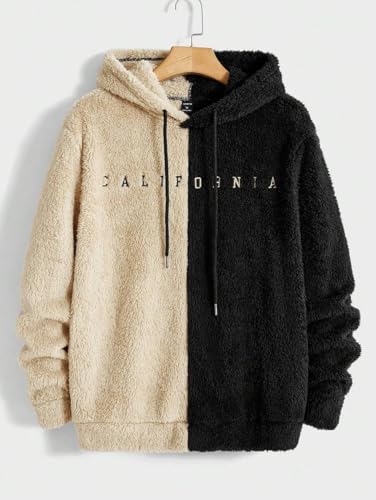 JVX Men's Wool Sweater Hoodie - Khakhi-Black - Image 2