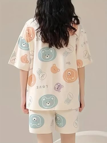 LOUIS LUXE Cream Women's Pyjama Set - Image 4