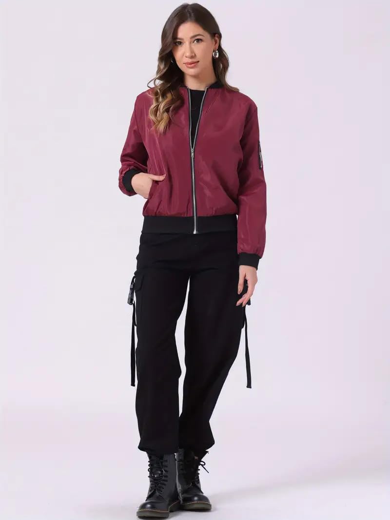 TAGAS Women's Solid Bomber Jacket - Image 4