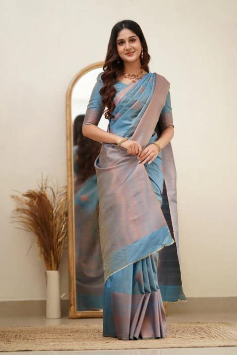 Flosive Kanjivaram Silk Saree for Women - Multi - Image 2