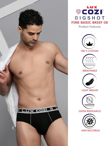 Lux Cozi Men's Cotton Brief - Assorted - Image 4