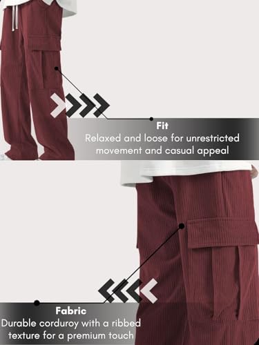 GRECIILOOKS Men's Corduroy Cargo Joggers - Image 4