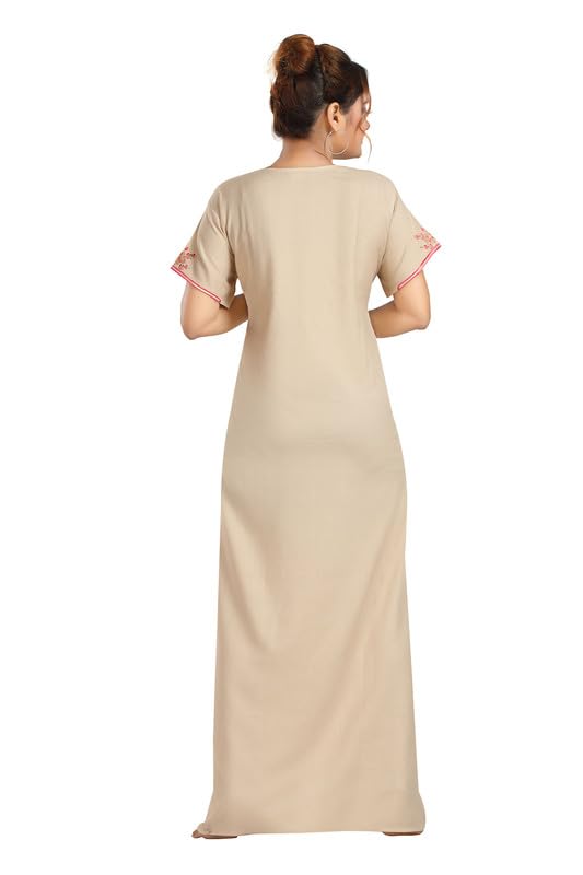 CLOUD SOFT Embroidered Nighty for Women - Image 4