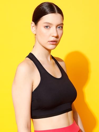 Clovia Women's Polyester Sports Bra - Black - Image 4