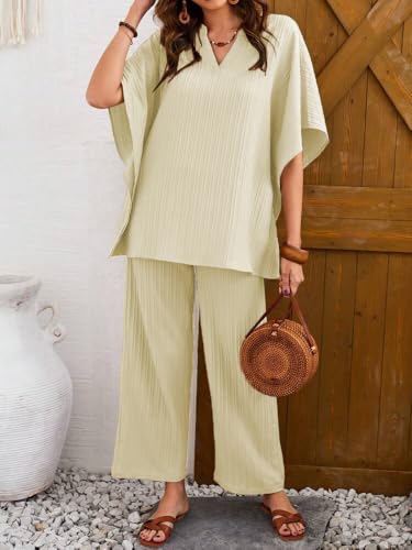 TADKEE Women Solid Color V-Neck Kaftan - Image 2