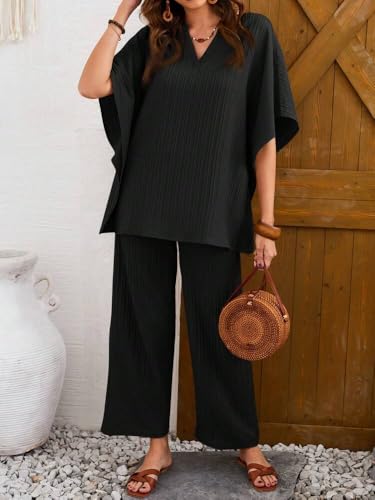 TADKEE Black V-Neck Kaftan for Women - Image 2