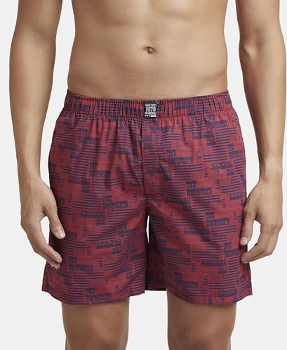 Jockey Men's Boxers - Nickle & Brickred - Image 2