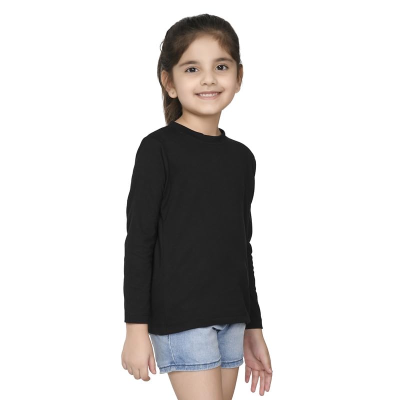 Nusyl Girls Black Cotton T-Shirt - Image 2