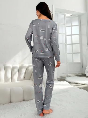 LOUIS LUXE Grey Night Suit for Women - Image 4