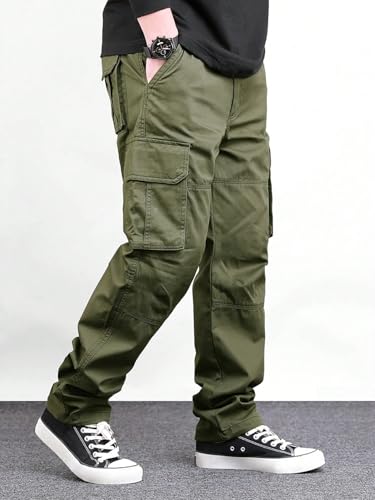 Lymio Men's Green Cargo Pants - Image 3