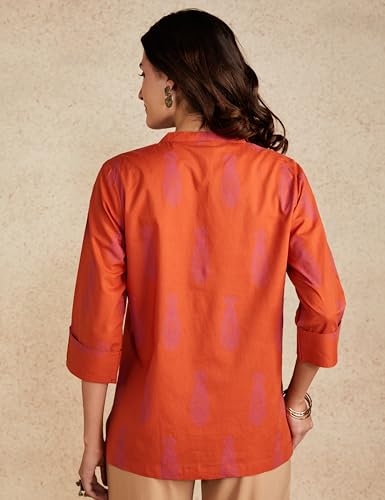 Myx Women's Cotton Kurti - Orange - Image 2