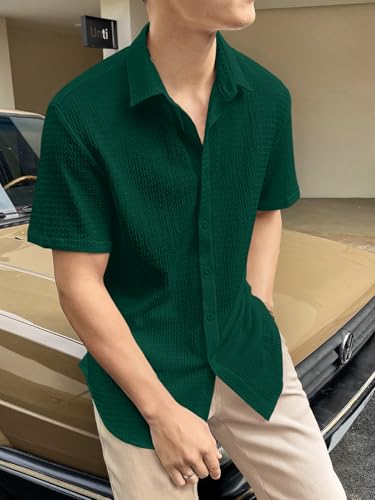 GRECIILOOKS Green Formal Shirt for Men - Image 3