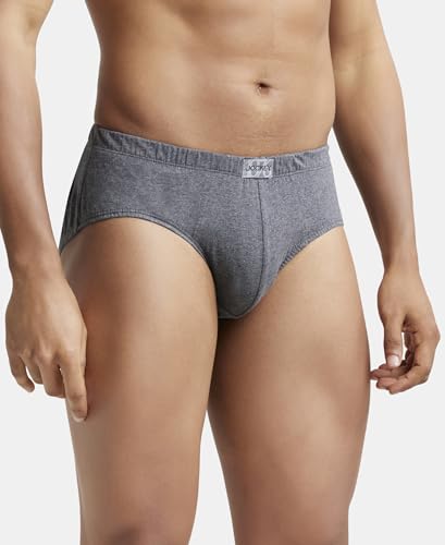 Jockey Men's Cotton Briefs - Charcoal Melange - Image 3