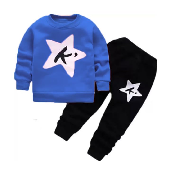 The Fashion K-Star Printed T-Shirt for Boys & Girls - Royal Blue