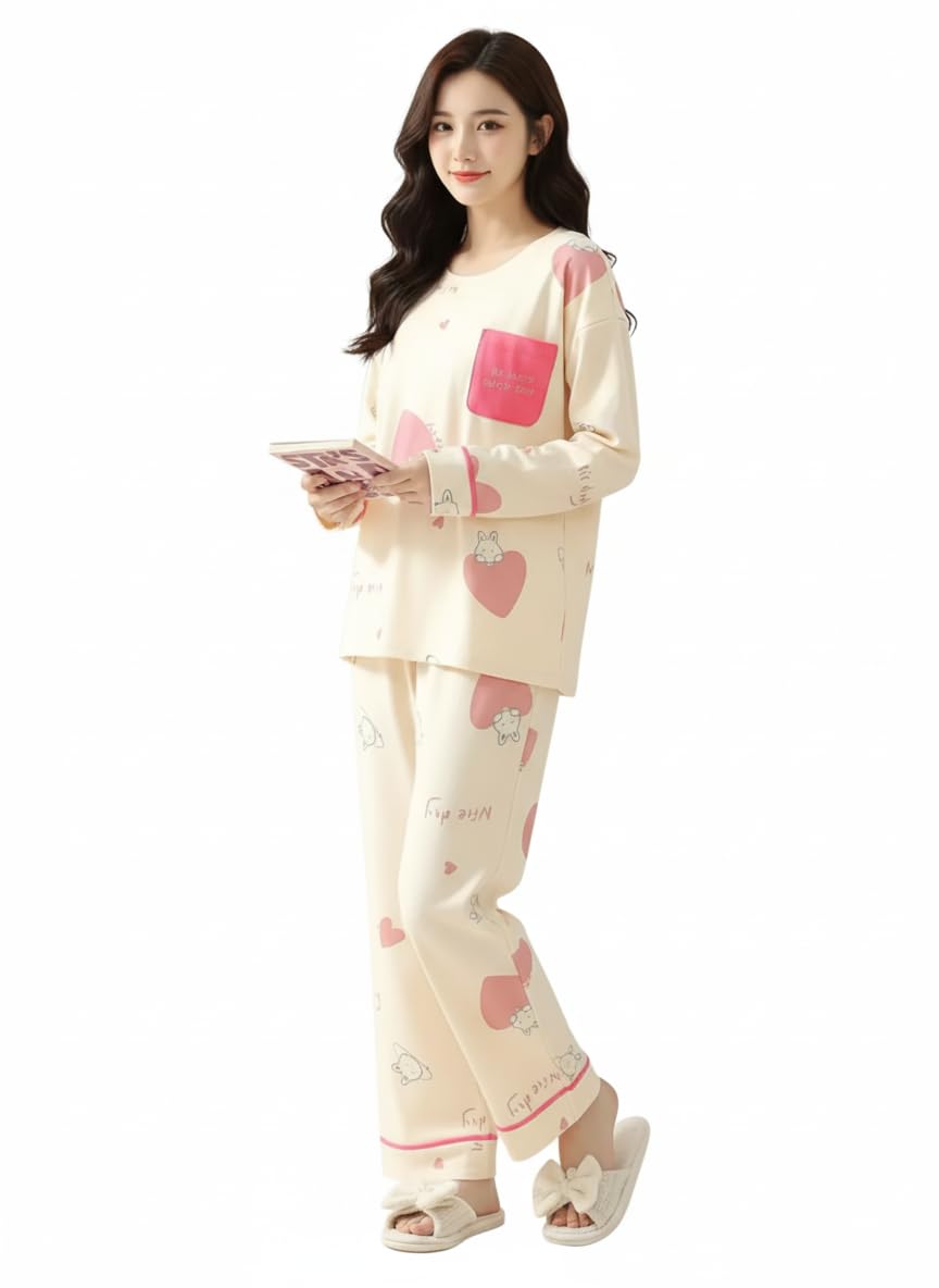 Celary Korean Style Women's Night Suit