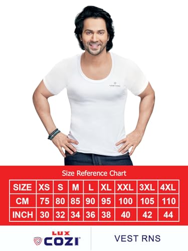 Lux Cozi Men White Round Neck Vest - Image 2
