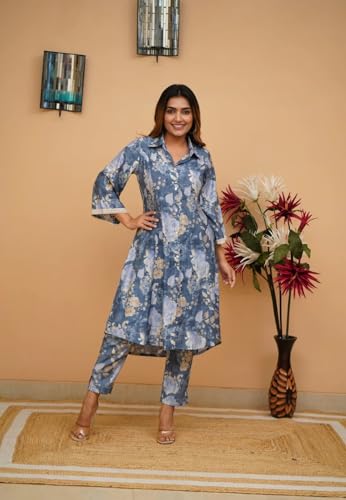 FABNEX Kurta Set for Women - Blue - Image 2