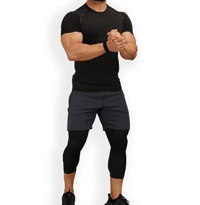 NINQ Men's Compression T-Shirt - Dark Black - Image 2