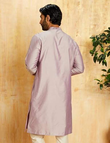 Symbol Men Polyester Embellished Kurta Purple - Image 2