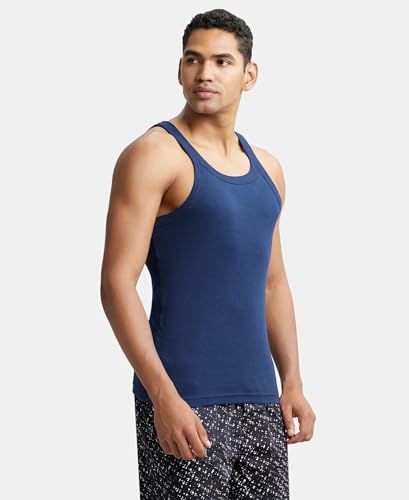 Jockey Men's Navy Cotton Rib Tank Top - Image 2
