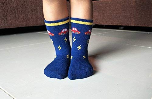 Cuteably Baby Boy Cotton Anti Skid Socks - Multi Color - Image 3