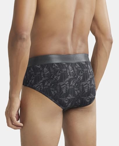 Jockey Men's Tactel Microfiber Briefs - Ebony Grey - Image 3
