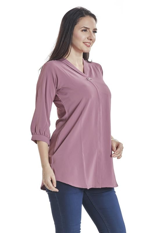 nioni Women's Solid Tunic Kurti - Rayon - Image 5