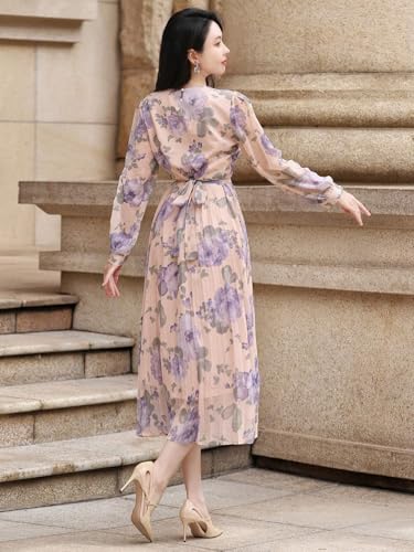 FABNEX Maxi Dress for Women - Peach - Image 4