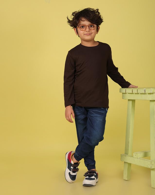 Nusyl Boys Cotton T-Shirt - Brown - Image 4