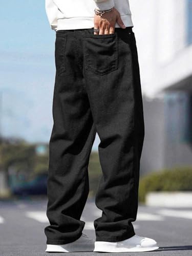 GRECIILOOKS Men's Black Baggy Jeans - Image 2