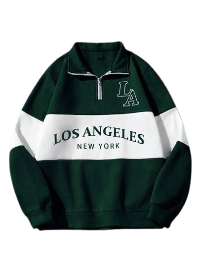 Trillion Men's Dark Olive Printed Sweatshirt