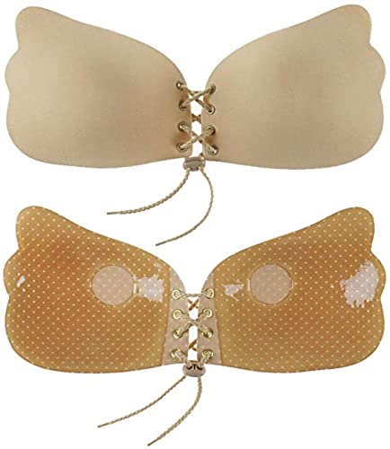 DClub Strapless Adhesive Bra for Women - Beige - Image 2
