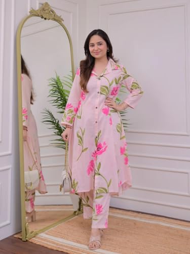 Leriya Fashion Women's Pink Anarkali Kurta Set - Image 2