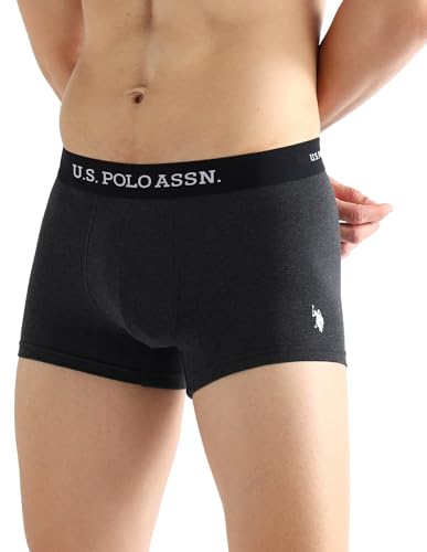 U. S. POLO ASSN. Men Cotton Blend Trunks - Grey Navy Blue - Image 3