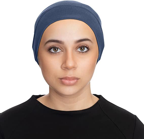 Run India Blue Cotton Hijab Tube & Unisex Headband - Image 2