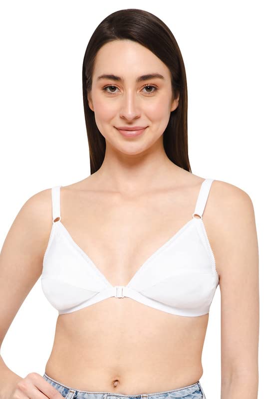 Naidu Hall Women's Cotton Saree Bra - White