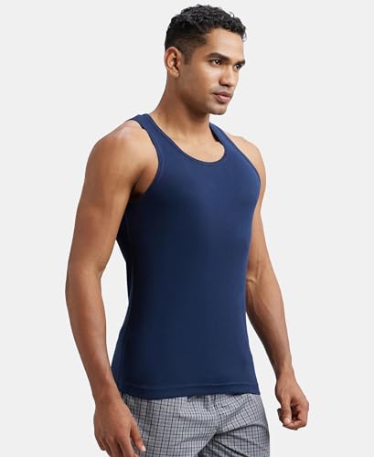 Jockey Men's Cotton Rib Sleeveless Vest - Deep Navy - Image 2