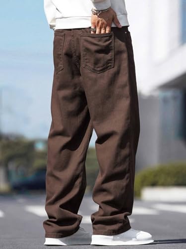 JVX Men's Brown Denim Jeans - Image 3