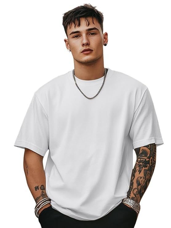 Veirdo Cotton Drop Shoulder Half Sleeve T-Shirt - Image 3